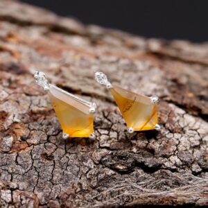 Natural Montana Agate Sterling Silver Stud Earrings