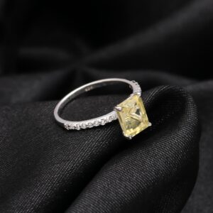 Natural Lemon Quartz Sterling Silver Ring