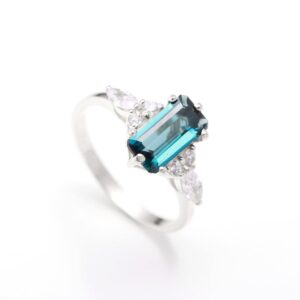 Natural London Blue Topaz Sterling Silver Ring