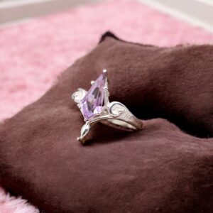 Pink Amethyst Kite Handmade Sterling Silver Ring