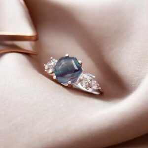 Rainbow Fluorite Sterling Silver Ring