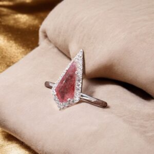 Red Strawberry Sterling Silver Ring
