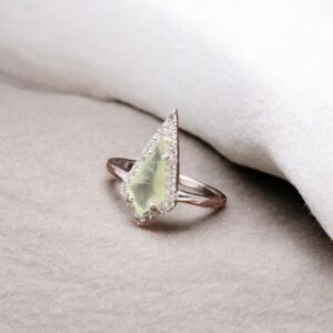 Prehnite Kite Sterling Silver Ring