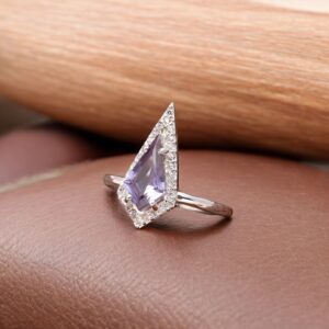 Purple Alexandrite Kite Sterling Silver Ring