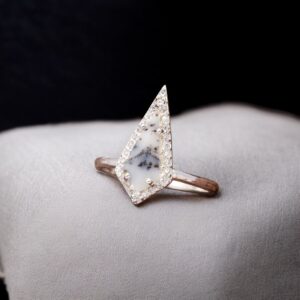 Dendrite Opal Kite Sterling Silver Ring