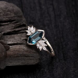 Natural London Blue Topaz Sterling Silver Ring