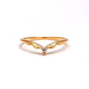 Natural Diamond Round Shape Gold Ring
