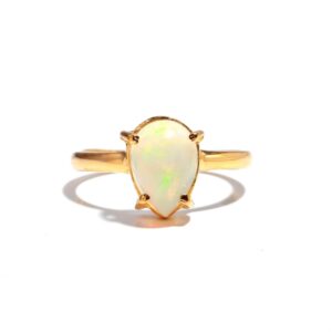 Natural Ethiopian Opal 18k Gold Ring