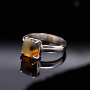 Natural Montana Agate Sterling Silver Ring
