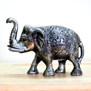 German Silver Elephant with Trunk Up – A Symbol of Prosperity & Good Luck