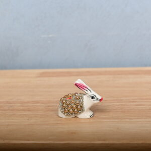 Elegant Metal Kundan Meenakari White Rabbit – A Symbol of Grace & Good Fortune