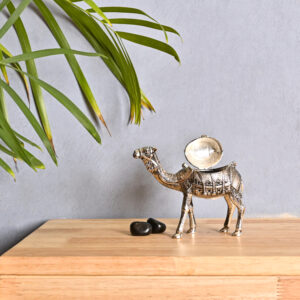 German Silver Rutile Camel – Decorative Shelf Figurine