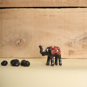 Red Lawazma Lac Elephant – Handcrafted Decorative Showpiece
