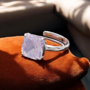 Natural Lavender Quartz Sterling Silver Ring