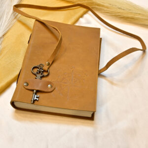 Secret Keeper: Key Lock Brown Leather Diary