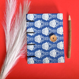 Royal Blue Elegance: Cloth Diary with Button Closure
