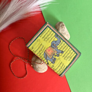 Majestic March: Elephant Print Green Diary