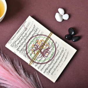 Nature-Inspired Cloth & Tree Print Handmade Paper Diary