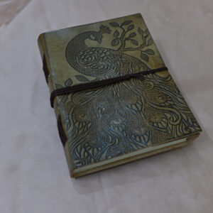 Regal Peacock Embossed Leather Diary – A Touch of Artistic Elegance